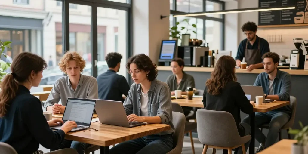 Coworking café by Anticafé : pourquoi le modèle du paiement à l'heure révolutionne le télétravail en France